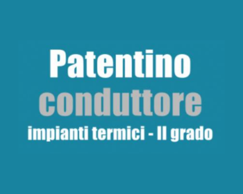 Patentino Conduttore di II Grado Impianti Termici